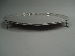  Tiffany Co Antique Tiffany Large English Georgian Sterling Silver Salver 1926 - 3762144