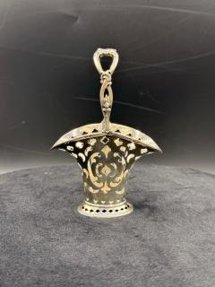  Tiffany Co Antique Tiffany Sterling Silver Miniature Art Nouveau Bonbon Floral Basket - 4698688