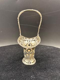  Tiffany Co Antique Tiffany Sterling Silver Miniature Art Nouveau Bonbon Floral Basket - 4698765