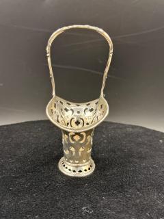  Tiffany Co Antique Tiffany Sterling Silver Miniature Art Nouveau Bonbon Floral Basket - 4698770