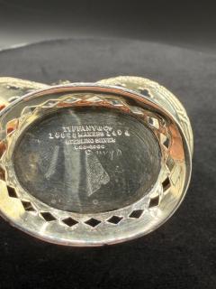  Tiffany Co Antique Tiffany Sterling Silver Miniature Art Nouveau Bonbon Floral Basket - 4698772