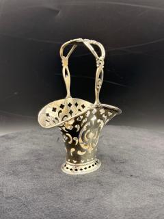  Tiffany Co Antique Tiffany Sterling Silver Miniature Art Nouveau Bonbon Floral Basket - 4698775