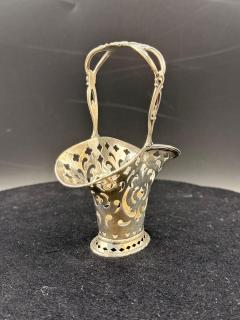  Tiffany Co Antique Tiffany Sterling Silver Miniature Art Nouveau Bonbon Floral Basket - 4698776
