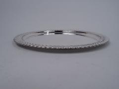  Tiffany Co Antique Tiffany Sterling Silver Tray with Bold Wave Edge - 3767287