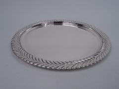  Tiffany Co Antique Tiffany Sterling Silver Tray with Bold Wave Edge - 3767288