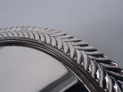  Tiffany Co Antique Tiffany Sterling Silver Tray with Bold Wave Edge - 3767291