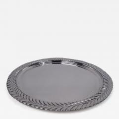  Tiffany Co Antique Tiffany Sterling Silver Tray with Bold Wave Edge - 3771677