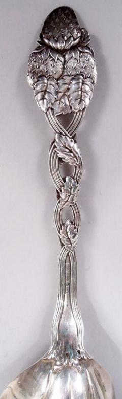  Tiffany Co Antique Tiffany Strawberry Sterling Silver Berry Serving Spoon - 4032876