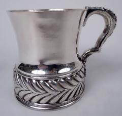  Tiffany Co Antique Tiffany Victorian Classical Baby Cup with Bold Wave Edge - 4533419