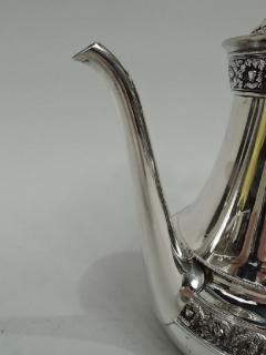  Tiffany Co Antique Tiffany Victorian Classical Repousse Sterling Silver Coffeepot - 3757725