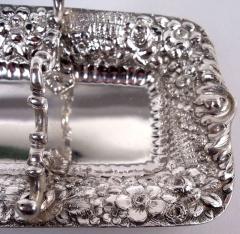  Tiffany Co Antique Tiffany Victorian Classical Repousse Sterling Silver Pen Tray - 4097495