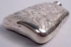  Tiffany Co Antique Tiffany Victorian Classical Sterling Silver Rugby Flask - 4248293