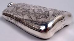  Tiffany Co Antique Tiffany Victorian Classical Sterling Silver Rugby Flask - 4248294