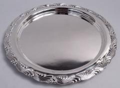  Tiffany Co Antique Tiffany Wave Edge Sterling Silver 10 Inch Round Tray - 4253129