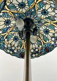  Tiffany Co Art Nouveau Tiffany Sale Blue Stained Glass Dome Shaped Shade Floor Lamp - 4099074