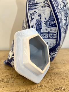  Tiffany Co Hand Painted French Blue and White Lidded Vase Signed for Tiffany Co - 4793110
