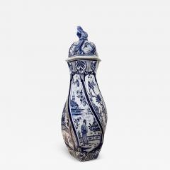  Tiffany Co Hand Painted French Blue and White Lidded Vase Signed for Tiffany Co - 4793195