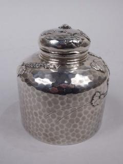  Tiffany Co Large Tiffany Japonesque Applied Sterling Silver Inkwell with Beetle - 3748824