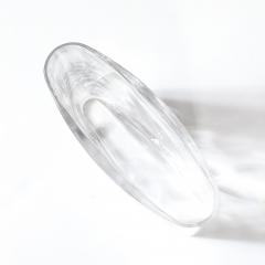  Tiffany Co Mid Century Modernist Cut Crystal Vase w Leaf Form Motif Signed Tiffany and Co - 4623113