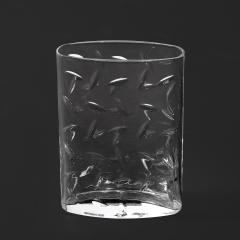  Tiffany Co Mid Century Modernist Cut Crystal Vase w Leaf Form Motif Signed Tiffany and Co - 4623121