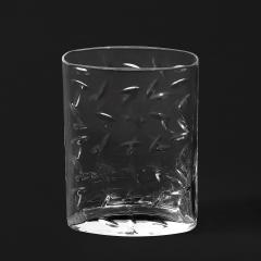  Tiffany Co Mid Century Modernist Cut Crystal Vase w Leaf Form Motif Signed Tiffany and Co - 4623128