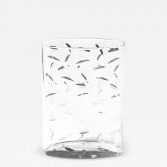 Tiffany Co Mid Century Modernist Cut Crystal Vase w Leaf Form Motif Signed Tiffany and Co - 4623454