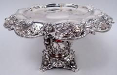  Tiffany Co Pair of Antique Tiffany Chrysanthemum Sterling Silver Compotes - 4542880