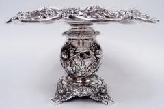  Tiffany Co Pair of Antique Tiffany Chrysanthemum Sterling Silver Compotes - 4542881