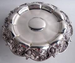  Tiffany Co Pair of Antique Tiffany Chrysanthemum Sterling Silver Compotes - 4542882