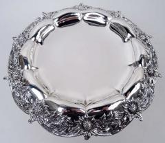  Tiffany Co Pair of Antique Tiffany Chrysanthemum Sterling Silver Compotes - 4543078