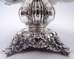  Tiffany Co Pair of Antique Tiffany Chrysanthemum Sterling Silver Compotes - 4543081