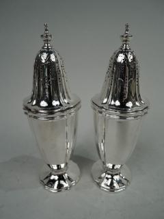  Tiffany Co Pair of Antique Tiffany Edwardian Classical Salt Pepper Shakers - 3762007