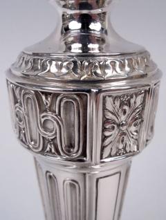  Tiffany Co Pair of Antique Tiffany Neoclassical Sterling Silver Candlesticks - 4367260