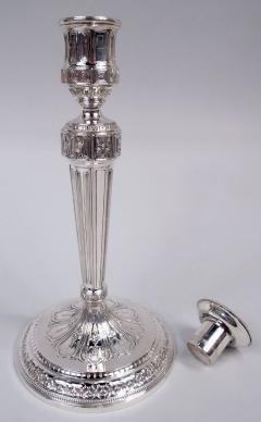  Tiffany Co Pair of Antique Tiffany Neoclassical Sterling Silver Candlesticks - 4367266