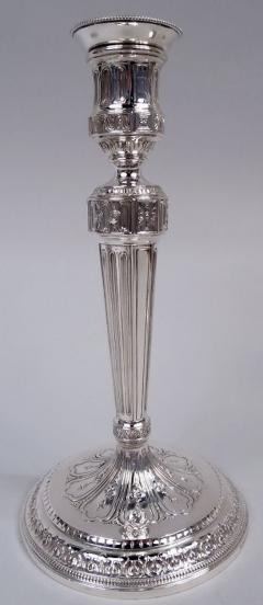  Tiffany Co Pair of Antique Tiffany Neoclassical Sterling Silver Candlesticks - 4367268