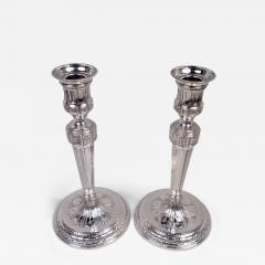  Tiffany Co Pair of Antique Tiffany Neoclassical Sterling Silver Candlesticks - 4369278