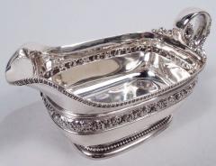  Tiffany Co Pair of Antique Tiffany Victorian Classical Sterling Silver Sauceboats - 3771933