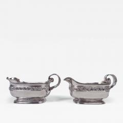  Tiffany Co Pair of Antique Tiffany Victorian Classical Sterling Silver Sauceboats - 3781584