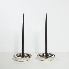  Tiffany Co Pair of Modernist Sterling Candle Holders by Elsa Peretti for Tiffany Co  - 3819255