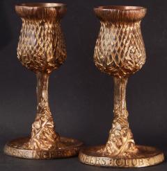  Tiffany Co Pair of Thistle Goblets by Tiffany Bronze  - 4445031