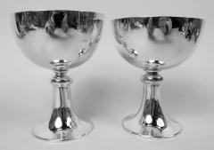  Tiffany Co Pair of Tiffany American Modern Classical Chalice Goblets - 4537254