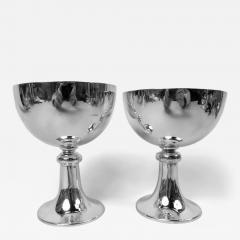  Tiffany Co Pair of Tiffany American Modern Classical Chalice Goblets - 4538826
