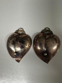  Tiffany Co Pair of Tiffany Co Sterling Silver Heart Shaped Leaf Nut Dish - 4453418