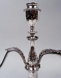  Tiffany Co Pair of Tiffany Edwardian Classical Sterling Silver 3 Light Candelabra - 3774195