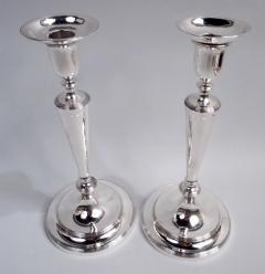  Tiffany Co Pair of Tiffany Edwardian Classical Sterling Silver Candlesticks - 3775556