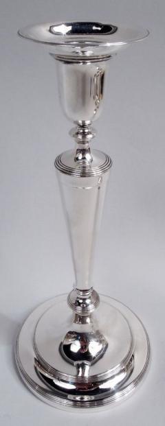  Tiffany Co Pair of Tiffany Edwardian Classical Sterling Silver Candlesticks - 3775560