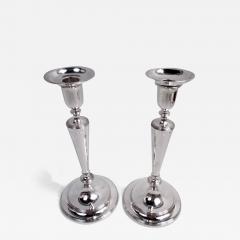  Tiffany Co Pair of Tiffany Edwardian Classical Sterling Silver Candlesticks - 3828794