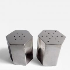  Tiffany Co Pair of Tiffany Retro Deco Sterling Silver Salt Pepper Shakers - 4355148