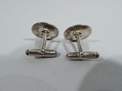  Tiffany Co Pair of Tiffany Sterling Silver 18k Gold Jokey Button Cufflinks - 3750666