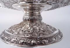  Tiffany Co Pair of Tiffany Victorian Classical Repousse Sterling Silver Compotes - 4338939